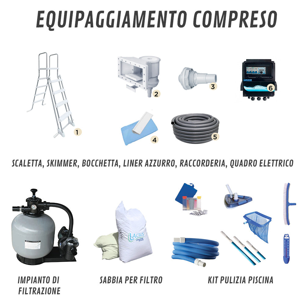 Kit impianto elettrico per piscine fuori terra - Scatole di connessione e accessori - Illuminazione della piscina - Piscina Kit impianto elettrico per piscine fuori terra - Scatole di connessione e accessori - Illuminazione della piscina - Piscina