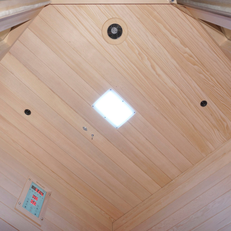 Sauna ad Infrarossi Giada Angolare soffitto