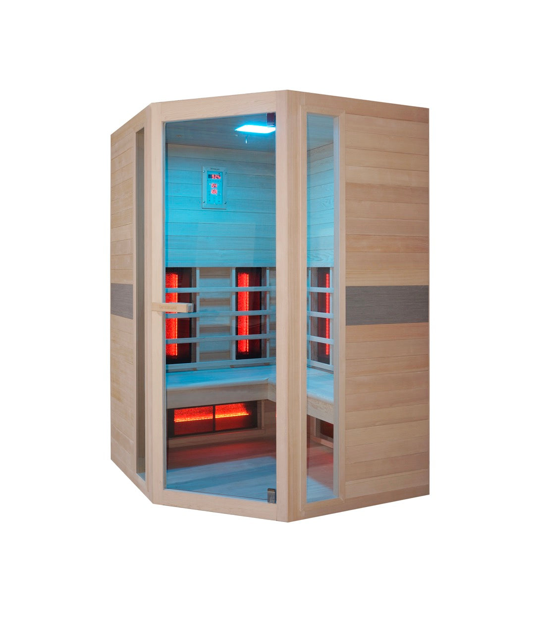 Sauna ad Infrarossi Giada Angolare led blu