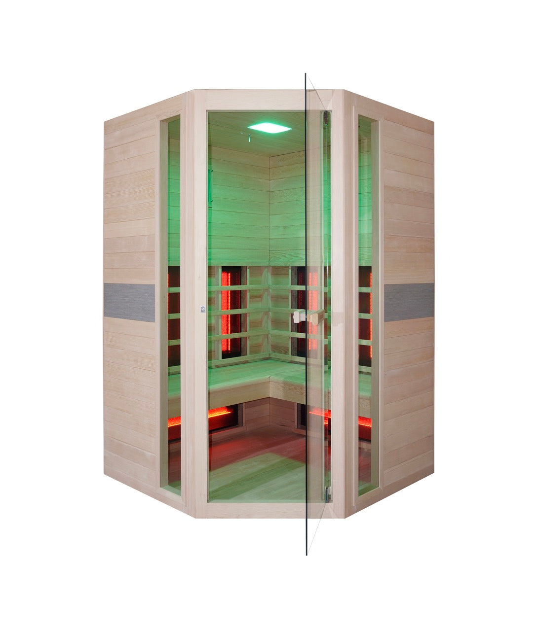 Sauna ad Infrarossi Giada Angolare led verde