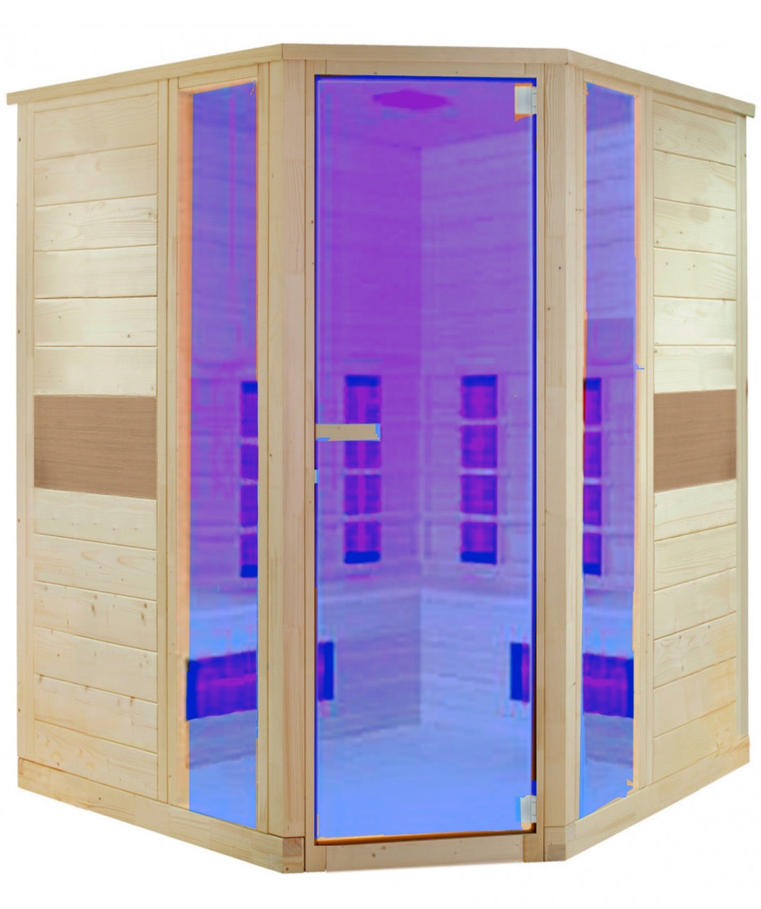 Sauna ad Infrarossi Rubino Angolare led violetto