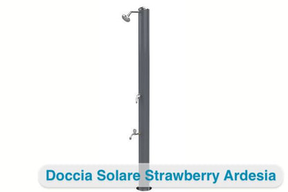 Doccia Solare in Acciaio Inox Blueberry Grigio Ardesia