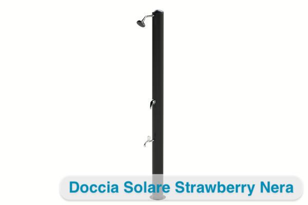 Doccia Solare in Acciaio Inox Blueberry Nero opaco