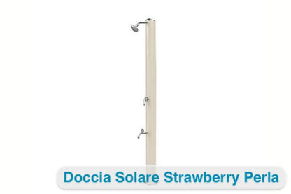 Doccia Solare in Acciaio Inox Blueberry Bianco Perla