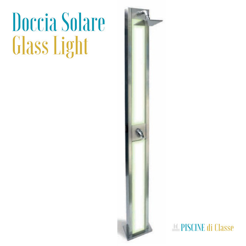 Doccia Solare Inox + LED RGB mod. Glass-Light